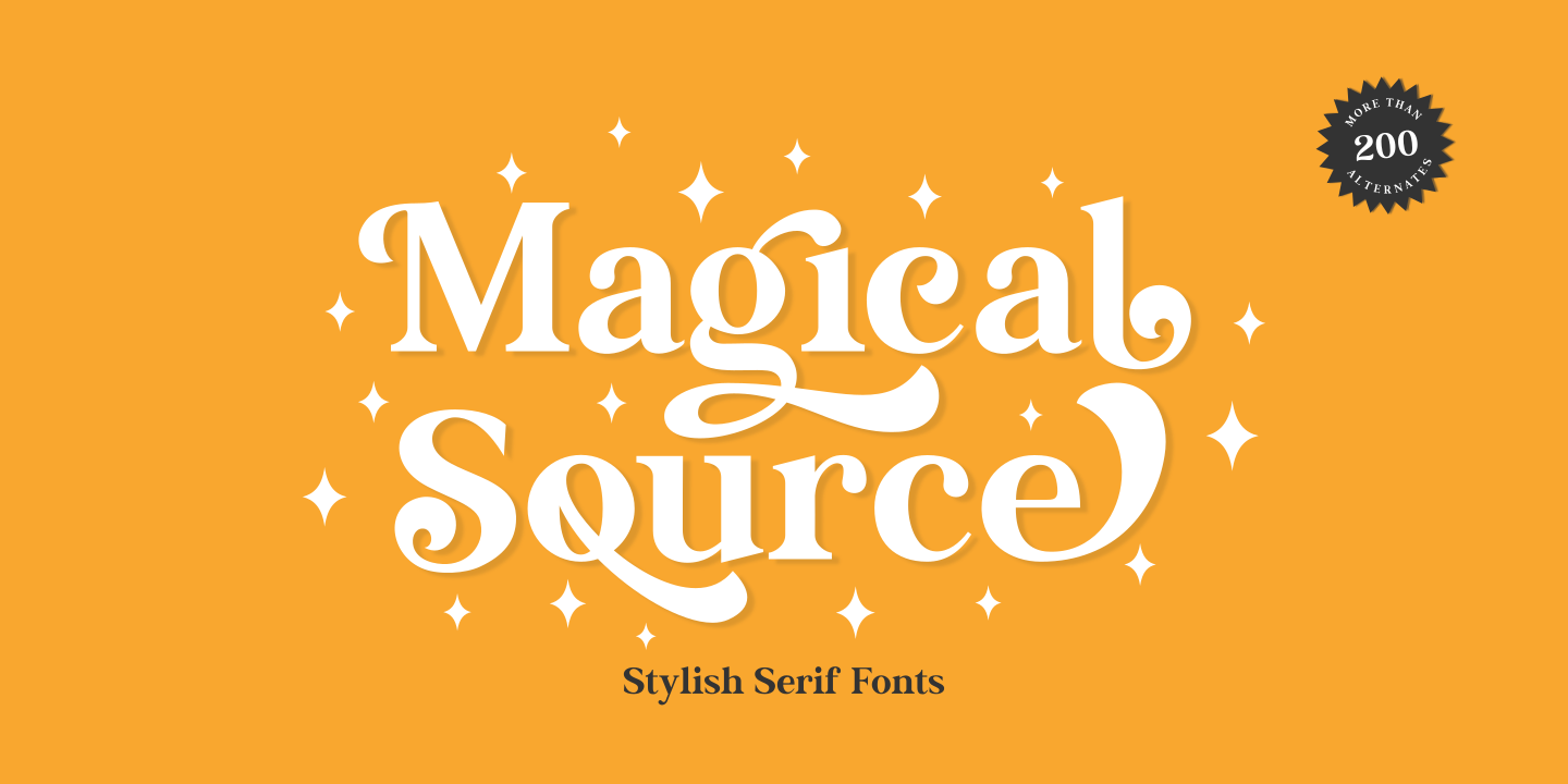Пример шрифта Magical Source